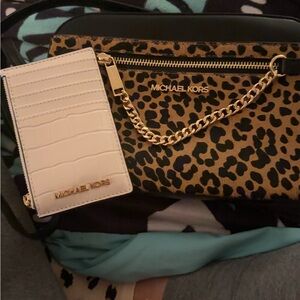 Michael Kors Leopard Print and Black Women's cross body 2024 collection